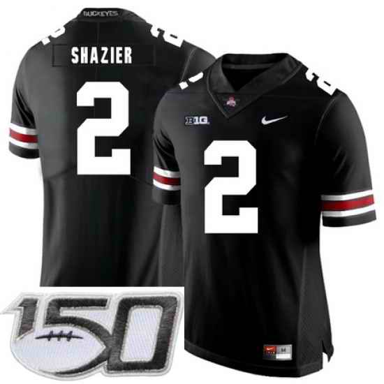 Ohio State Buckeyes 2 Ryan Shazier Black Nike College Football Stitched 150th Anniversary Patch Jersey